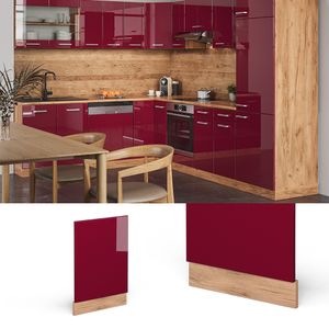 Vicco Geschirrspülerblende Küchenmöbel R-Line Eiche Oxidrot 45 cm modern