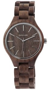 Excellanc Herren Uhr Holzuhr 2800051-001 braun Armbanduhr