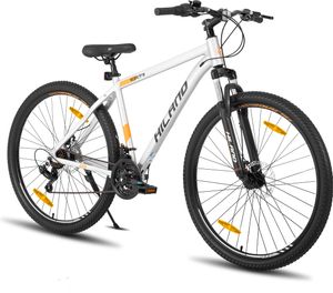 Hiland Mountainbike MTB 29 Zoll mit Aluminiumrahmen Scheibenbremse Speichenräder Jugendliche Fahrad Herr Damen Einteiliges Fahrradrad