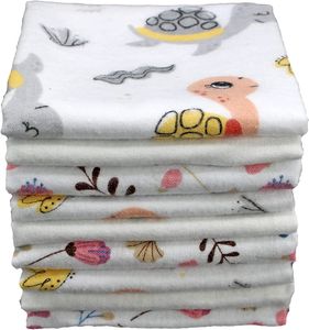 Clevere Kids baby-collection saugstarke Spucktücher | 9er-Pack | Flanell Schildkröte rosa | Taschenformat 38x38cm | Produziert in der EU