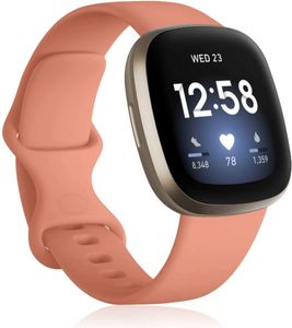 Strap-it Fitbit Versa 3 Silikon Armband (Rosa) - Große: M/L