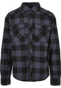 Vytvorte si svoju značku Pánska košeľa Check Shirt 4002 Multicoloured Black-Grey 5XL