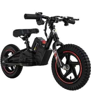 Kinder Balance Bike Elektrofahrrad 12 Zoll | 250 Watt - 21V 5.4Ah - Scheibenbremsen (Rot)