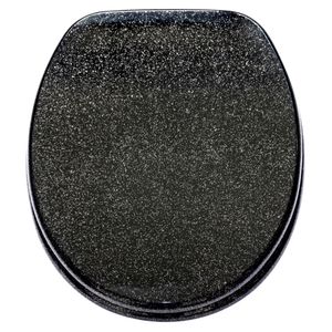 SANILO® WC sedátko s mechanismem Soft-Close Glitter black