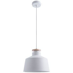 Pendelleuchte Hängelampe Esszimmer Küchenlampe Esstischlampe Skandinavisch E27, Farbe: Weiß-Holz, Lampentyp: Design U