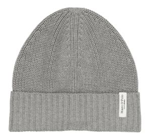 Marc O'Polo Mütze Knitted Fold Up Beanie Grey Melange grau