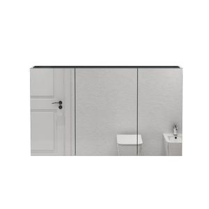 doporro® Spiegelschrank Wandspiegel mit Spiegeltüren Wandschrank BxTxH 120x15x70 cm Hängeschrank für Badezimmer Weiß matt Spiegelschrank 02