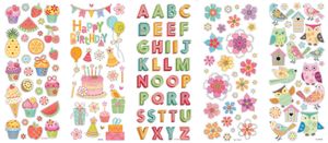 folia Brilliant-Sticker Ganzjahres-Motive sortiert 100 x 230 mm Inhalt: 5 Blatt