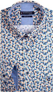 Giordano Casualhemd weite Passform gelb und blau bedruckte Baumwolle