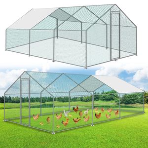 Kurník 3x6x2m Kurník pro kuřata Kurník pro malá zvířata Volný výběh pro malá zvířata Voliéra Volný výběh pro kuřata Klec pro drůbež Pozinkovaný
