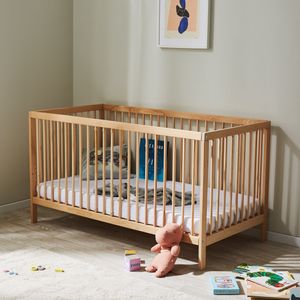 Babybett Kinderbett Gitterbett 70x140 cm höhenverstellbar & herausnehmbare Sprossen | Buchenholz natur sehr stabil Europe Babybett Kinderbett Gitterbett 70x140 cm höhenverstellbar & herausnehmbare Sprossen | Buchenholz natur sehr stabil Europe