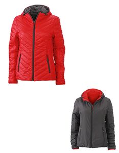 Jacke FaS501091 Damen Wendejacke  Damen wattiert  , Größe:S, Farbe:Red-Carbon