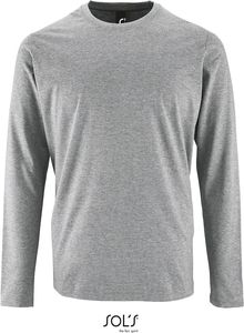 SOLS Pánské tričko langarm 02074 Grau Grey Melange 4XL