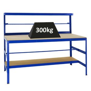 Packtisch Tiger | Tragkraft 300 kg | HxBxT 150x180x75 cm | Blau