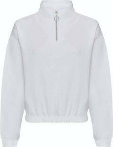 Just Hoods JH037 | WomenŽs Cropped 1/4 Zip Damen Sweatshirt - Farbe: Arctic White - Größe: L