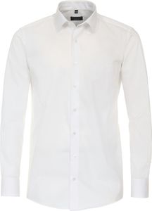 REDMOND Herren Businesshemd Langarm Kent Comfort-Fit Popeline Weiß 3XL