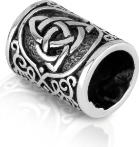 Triquetra aus 925 Sterling Silber Bartperle Germanisch Keltisch Wikinger 3580