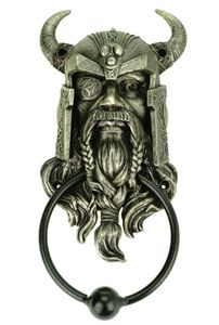Türklopfer Odin mit Metallring gemanischer Gott 24 cm Figur Tür