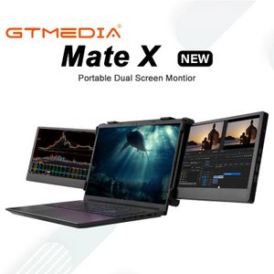 GTMEDIA tragbarer Laptop-Display-Erweiterungsbildschirm 11,6-Zoll-Full-HD-IPS-Display HD*1+TYPE-C*2+USB*1 Plug-and-Play, geeignet für 13-16-Zoll-Laptops, Schwarz