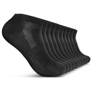ROYALZ Sneaker Socken 10 Paar für Damen und Herren Füßlinge 10er pack Kurzsocken atmungsaktiv Söckchen leicht bequem, Farbe:10 Paar / Schwarz, Größe Socken:47-50