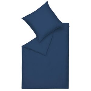 Schöner Wohnen Satin-Bettwäsche-Garnitur Pure Farbe navy Größe 135x200cm