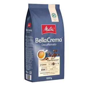 MELITTA BellaCrema Decaffeinato Ganze Bohnen für Vollautomat Entkoffeiniert 1 kg