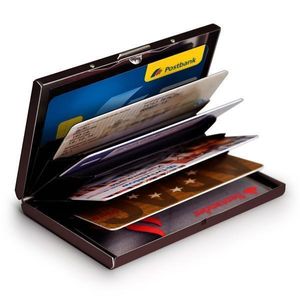 Aluminium Karten Etui für 6 EC-Karten Kreditkarten Geldbörse RFID NFC Schutz in