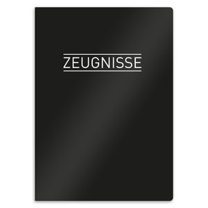 itenga Zeugnismappe A4 Kunststoff Sichtbuch schwarz