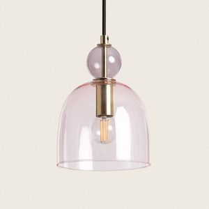 Pendelleuchte aus Metall und Glas Mono-Baudelaire Rosa