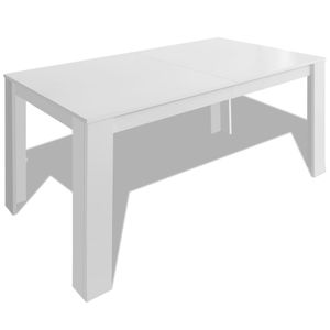 vidaXL Jedálenský stôl 140x80x75 cm biely