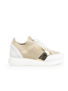Baldinini Sneaker -  DE0416S10NA - Weiß, Gold-  Größe: 40(EU)