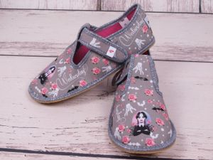 Mädchen Hausschuhe BAREFOOT 395 Wednesday Grau Rosa