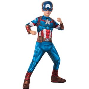 Captain America - Kostüm - Jungen BN5427 (128) (Blau/Rot/Weiß)