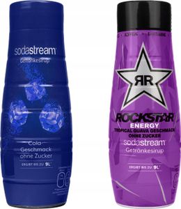 Syrop do SodaStream Cola bez cukru 440ml + Rockstar Tropical Guava Zero 440ml Syrop do SodaStream Cola bez cukru 440ml + Rockstar Tropical Guava Zero 440ml