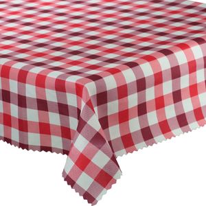 Fleckenresistente Tischtücher Gedruckt Karo Rot 130x200 cm