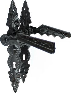 TürklinkeTürklinke Türdrücker Langsschild 72 Schlüssel Schwarz Schmiedeeisen .