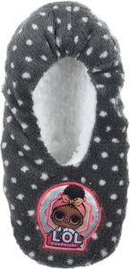 L.O.L. Surprise! Winter Mädchen Hausschuhe Pantoffeln Fleece Warm gefüttert, Farbe:Grau, Größe:27/28 EU