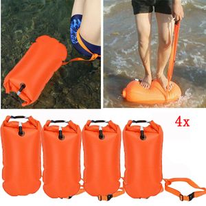 4x Schwimmboje aufblasbar Trockentasche Wasserdicht Rettungsboje Ultraleichte Schwimmsicherheitsboje mit Hüftgurt