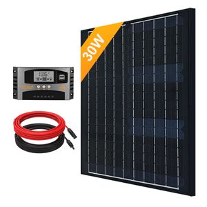 Kompletný balík solárneho systému Gliese 30W PV solárny panel 12V solárny modul obytné automobily kemping RV