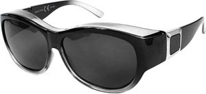 Polarisierte Überzieh Sonnenbrille Überziehbrille Überbrille 5035 schwarz