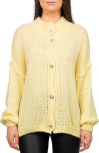 Reichstadt Damen Strickjacke 25RSW068 mit Knöpfen Yellow One Size Reichstadt Damen Strickjacke 25RSW068 mit Knöpfen Yellow One Size