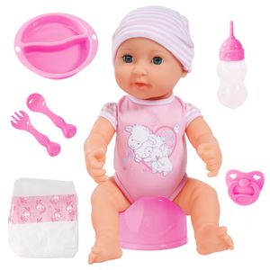 Bayer Design 94071AA Piccolina Newborn Baby 40 cm Funkční panenka se spícíma očima včetně příslušenství