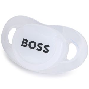 HUGO BOSS Designer LOGO Schnuller weiß in kleiner Geschenkbox