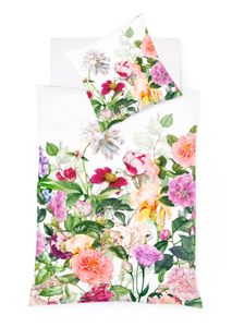 Fleuresse Mako-Satin Bettwäsche 135x200 Rosen Blütenmeer Sommer bunt 114273-09