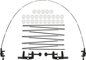 1 Set Tischballonbogen dekorativ leicht zu montieren verstellbare Hochzeit kleiner Desktop -Ballon -Bogen -Kit für Zuhause-Schwarz