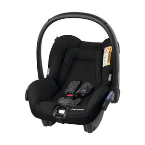Maxi-Cosi Citi Babyschale, federleicht, Gruppe 0+ Kindersitz (0-13 kg), nutzbar ab der Geburt bis 12 Monate, Black grid, schwarz