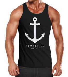 Herren Tank-Top Anker Muskelshirt Muscle Shirt Neverless® schwarz XL