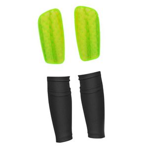 2 Stück Fußball-Schienbeinschoner, Wadenhülsen, Knöchelschutz, Sportler-Schienbeinschoner Farbe Grün