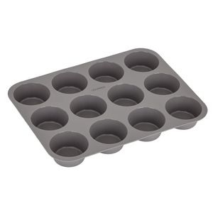 GOURMEO 12er Muffinform aus Silikon - Antihaftbeschichtet & BPA Freie Formen - Backform für Cupcake und Mini Muffins