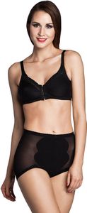 Miss Perfect Dessous Damen Body Trim Vorderverschluss BH ohne Bügel (B-D 75-95) Fontverschluss BH Bügelloser BH Verschluss Vorne Baumwolle Spitzen BH